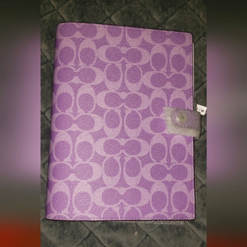Coach Purple Patterned Notebook